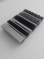Грязезащитная алюминиевая решетка" ЕuroLux-St", вставка "Резина+Ворс",   Высота изделия 15 мм, толщина профиля 1,2мм			 - gkeurolux.ru - Екатеринбург